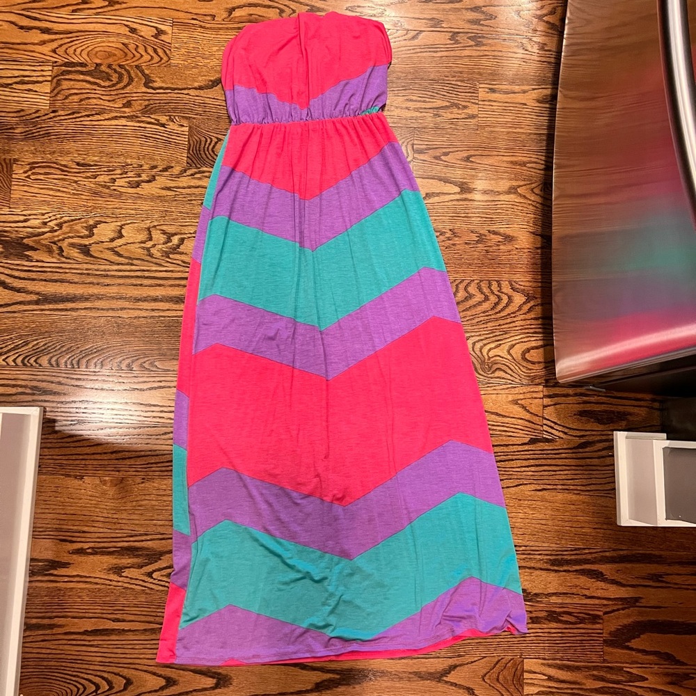Chevron Maxi Dress